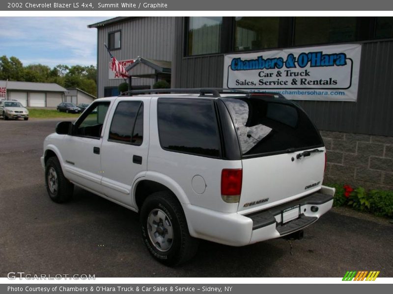 Summit White / Graphite 2002 Chevrolet Blazer LS 4x4
