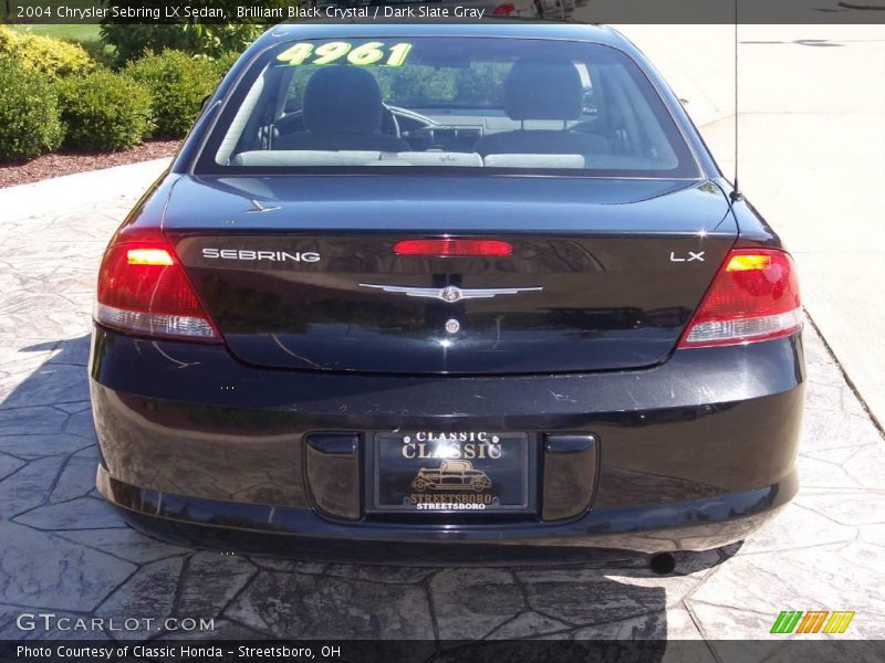 Brilliant Black Crystal / Dark Slate Gray 2004 Chrysler Sebring LX Sedan