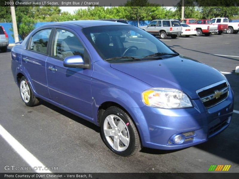 Bright Blue / Charcoal 2009 Chevrolet Aveo LT Sedan