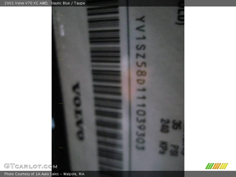 Nautic Blue / Taupe 2001 Volvo V70 XC AWD
