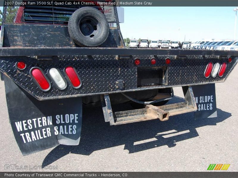 Flame Red / Medium Slate Gray 2007 Dodge Ram 3500 SLT Quad Cab 4x4 Chassis