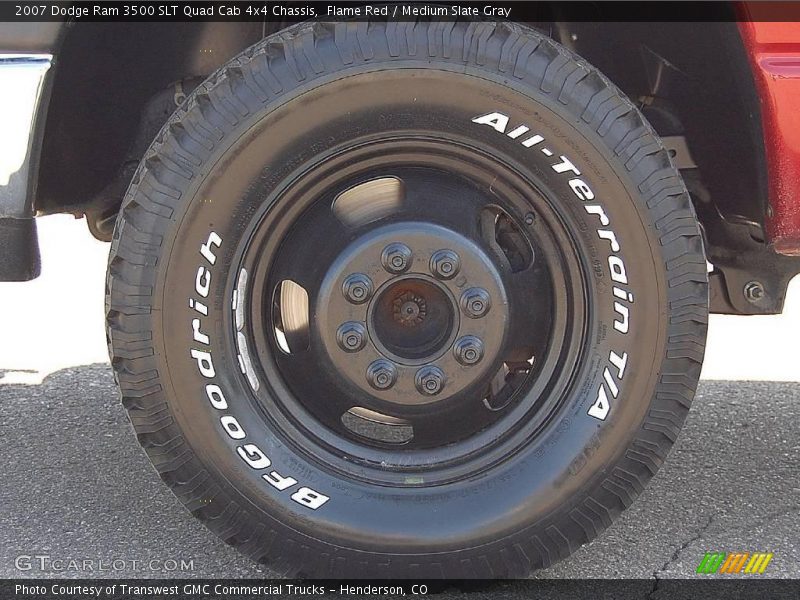 Flame Red / Medium Slate Gray 2007 Dodge Ram 3500 SLT Quad Cab 4x4 Chassis