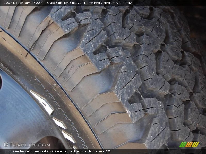 Flame Red / Medium Slate Gray 2007 Dodge Ram 3500 SLT Quad Cab 4x4 Chassis