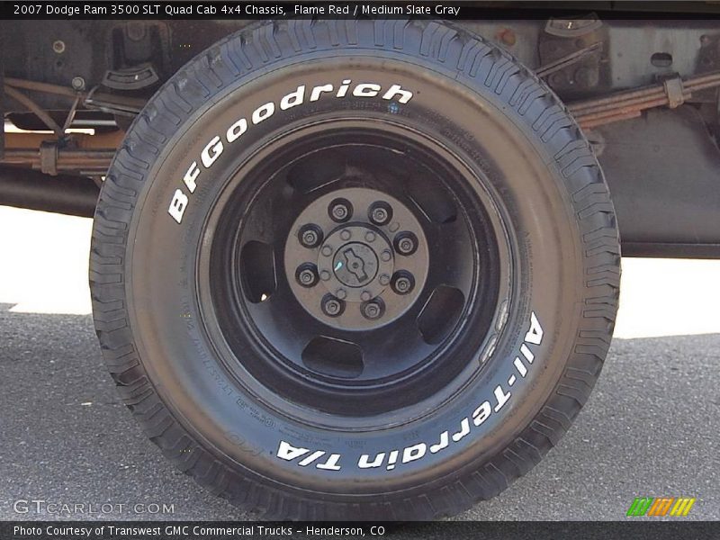 Flame Red / Medium Slate Gray 2007 Dodge Ram 3500 SLT Quad Cab 4x4 Chassis