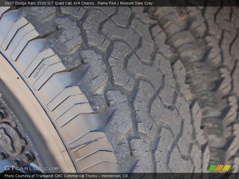 Flame Red / Medium Slate Gray 2007 Dodge Ram 3500 SLT Quad Cab 4x4 Chassis