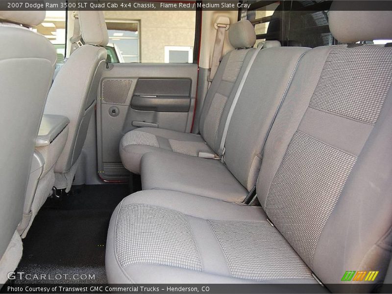 Flame Red / Medium Slate Gray 2007 Dodge Ram 3500 SLT Quad Cab 4x4 Chassis
