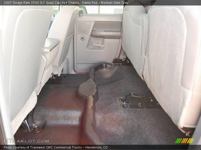 Flame Red / Medium Slate Gray 2007 Dodge Ram 3500 SLT Quad Cab 4x4 Chassis