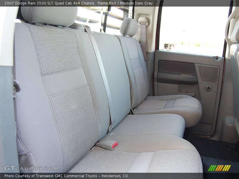 Flame Red / Medium Slate Gray 2007 Dodge Ram 3500 SLT Quad Cab 4x4 Chassis