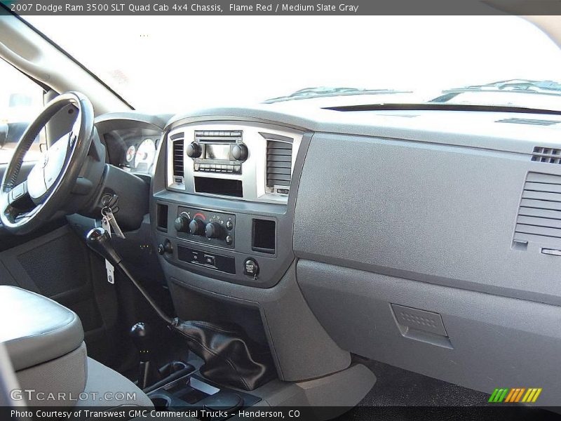 Flame Red / Medium Slate Gray 2007 Dodge Ram 3500 SLT Quad Cab 4x4 Chassis
