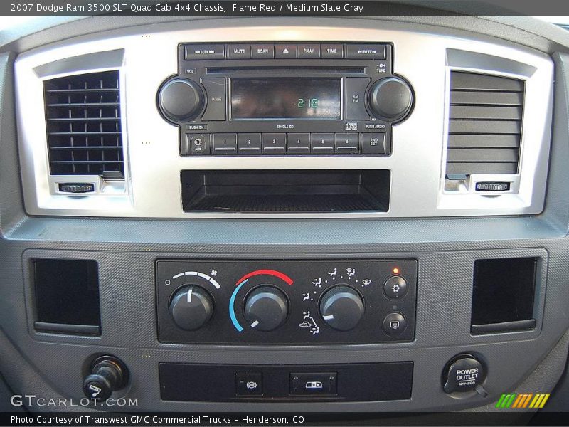 Flame Red / Medium Slate Gray 2007 Dodge Ram 3500 SLT Quad Cab 4x4 Chassis
