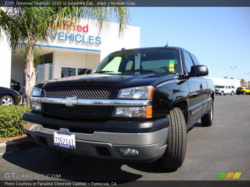 Black / Medium Gray 2005 Chevrolet Silverado 1500 LS Extended Cab