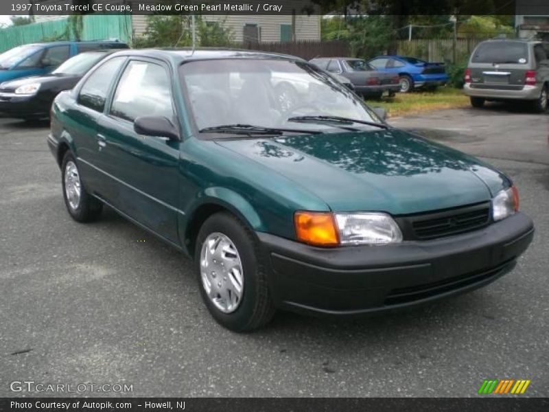 Meadow Green Pearl Metallic / Gray 1997 Toyota Tercel CE Coupe