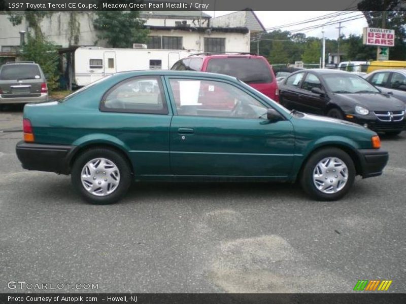 Meadow Green Pearl Metallic / Gray 1997 Toyota Tercel CE Coupe