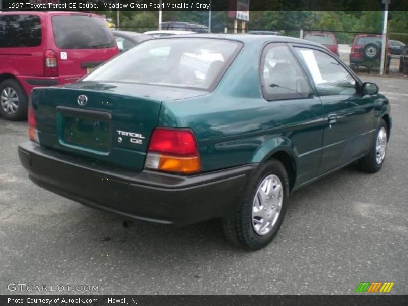 Meadow Green Pearl Metallic / Gray 1997 Toyota Tercel CE Coupe