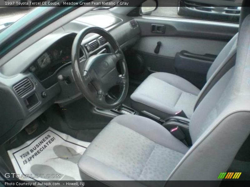 Meadow Green Pearl Metallic / Gray 1997 Toyota Tercel CE Coupe