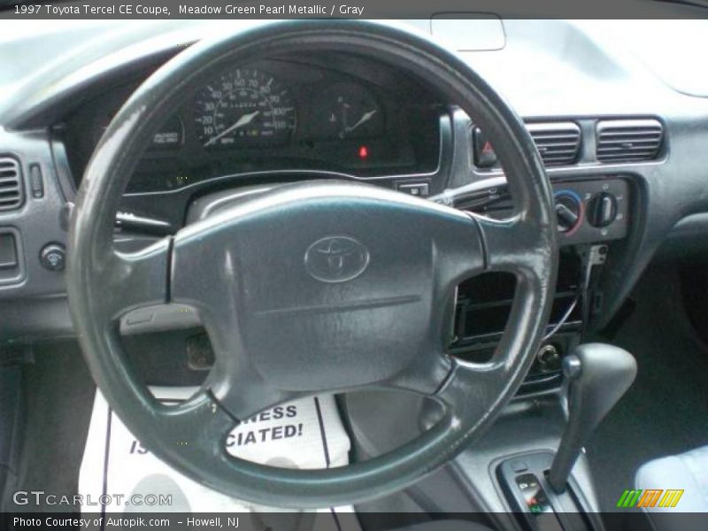 Meadow Green Pearl Metallic / Gray 1997 Toyota Tercel CE Coupe