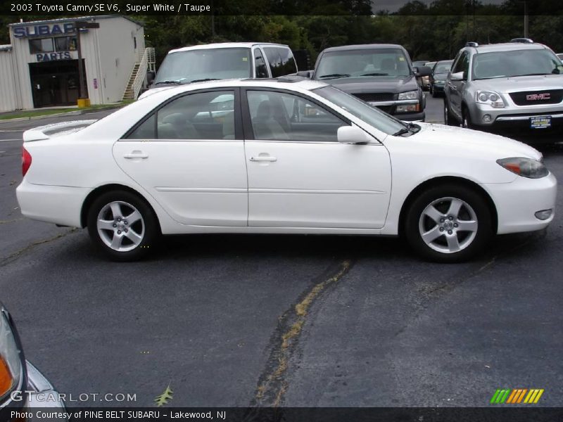 Super White / Taupe 2003 Toyota Camry SE V6
