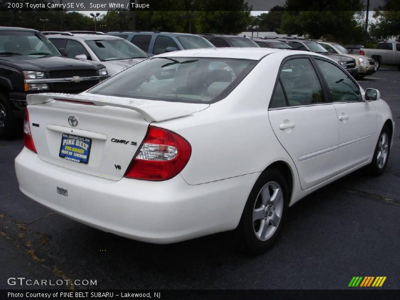 Super White / Taupe 2003 Toyota Camry SE V6