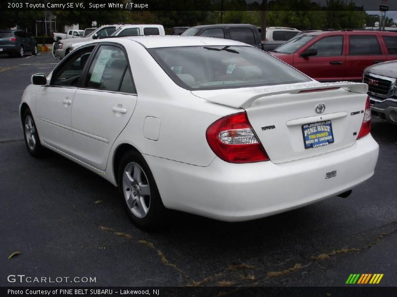 Super White / Taupe 2003 Toyota Camry SE V6