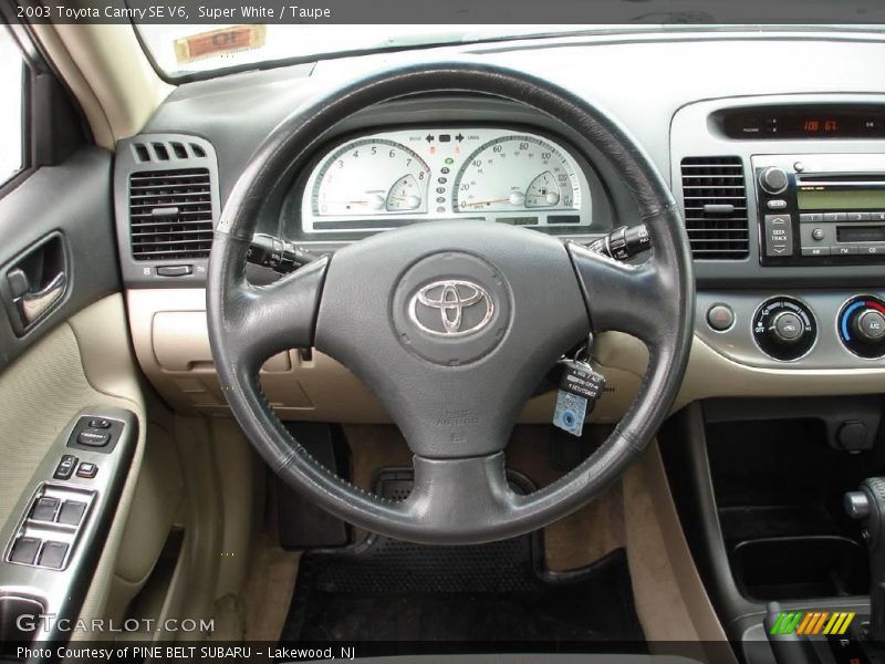 Super White / Taupe 2003 Toyota Camry SE V6