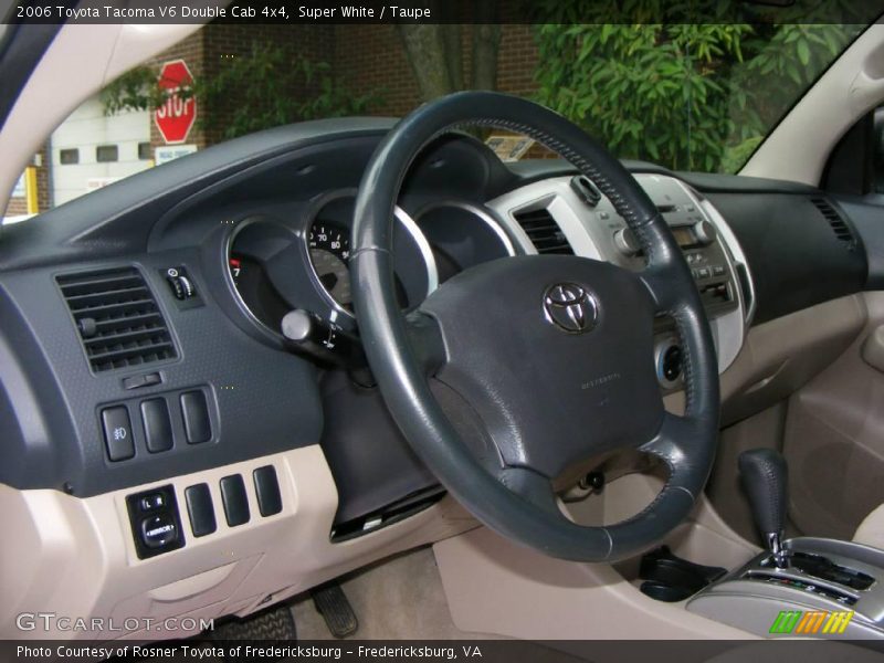 Super White / Taupe 2006 Toyota Tacoma V6 Double Cab 4x4