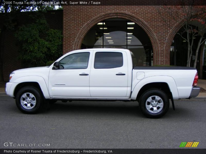 Super White / Taupe 2006 Toyota Tacoma V6 Double Cab 4x4