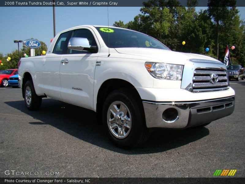 Super White / Graphite Gray 2008 Toyota Tundra Double Cab