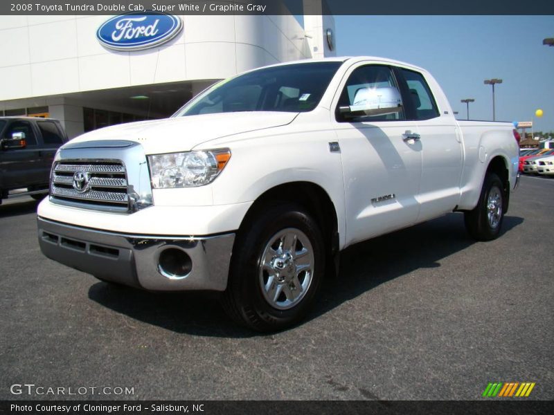 Super White / Graphite Gray 2008 Toyota Tundra Double Cab