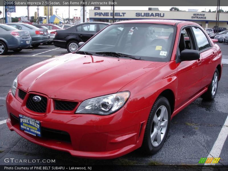 San Remo Red / Anthracite Black 2006 Subaru Impreza 2.5i Sedan