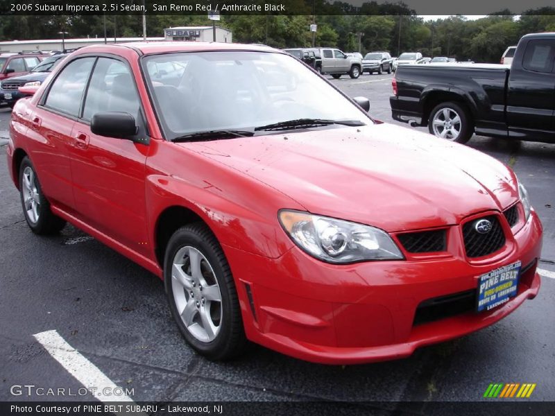 San Remo Red / Anthracite Black 2006 Subaru Impreza 2.5i Sedan