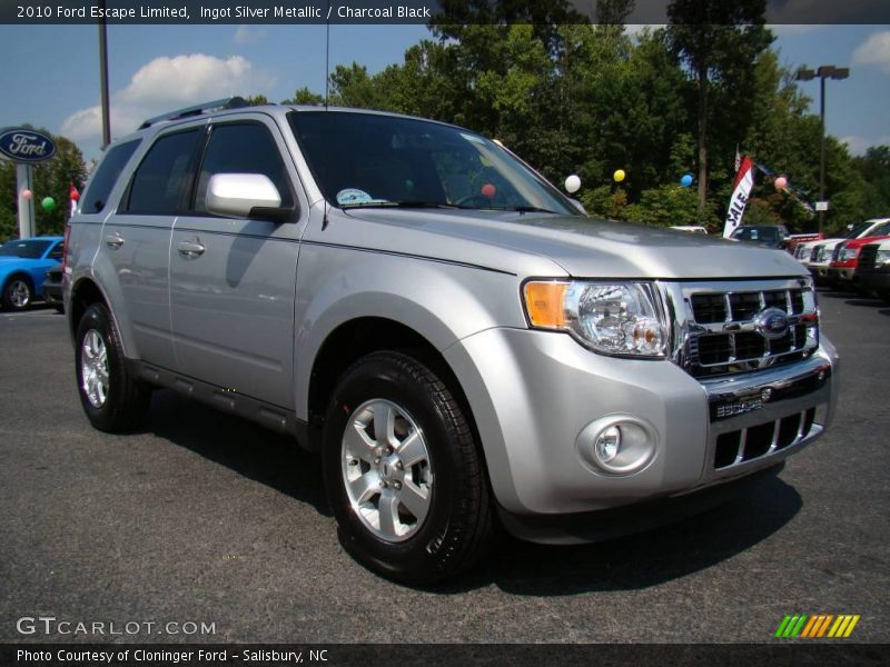 Ingot Silver Metallic / Charcoal Black 2010 Ford Escape Limited