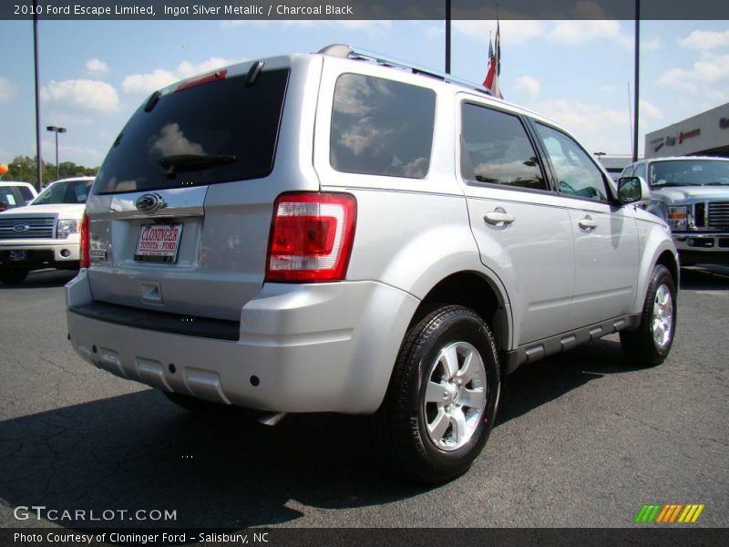 Ingot Silver Metallic / Charcoal Black 2010 Ford Escape Limited