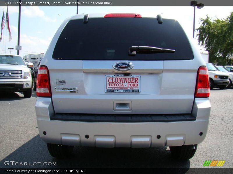 Ingot Silver Metallic / Charcoal Black 2010 Ford Escape Limited