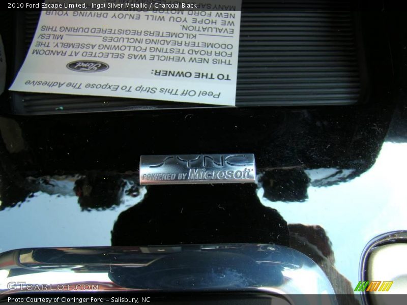 Ingot Silver Metallic / Charcoal Black 2010 Ford Escape Limited
