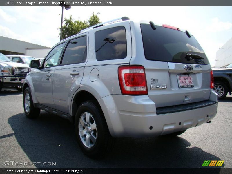 Ingot Silver Metallic / Charcoal Black 2010 Ford Escape Limited
