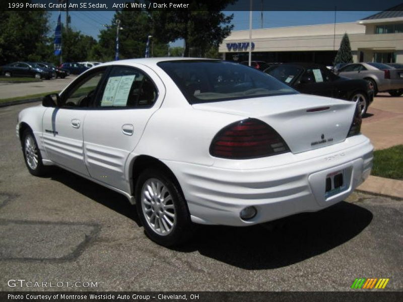 Arctic White / Dark Pewter 1999 Pontiac Grand Am SE Sedan