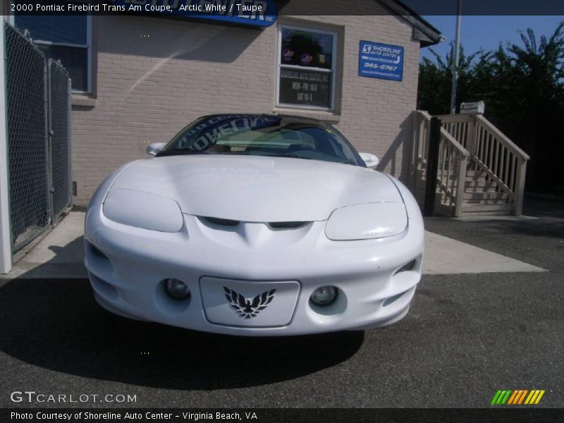 Arctic White / Taupe 2000 Pontiac Firebird Trans Am Coupe