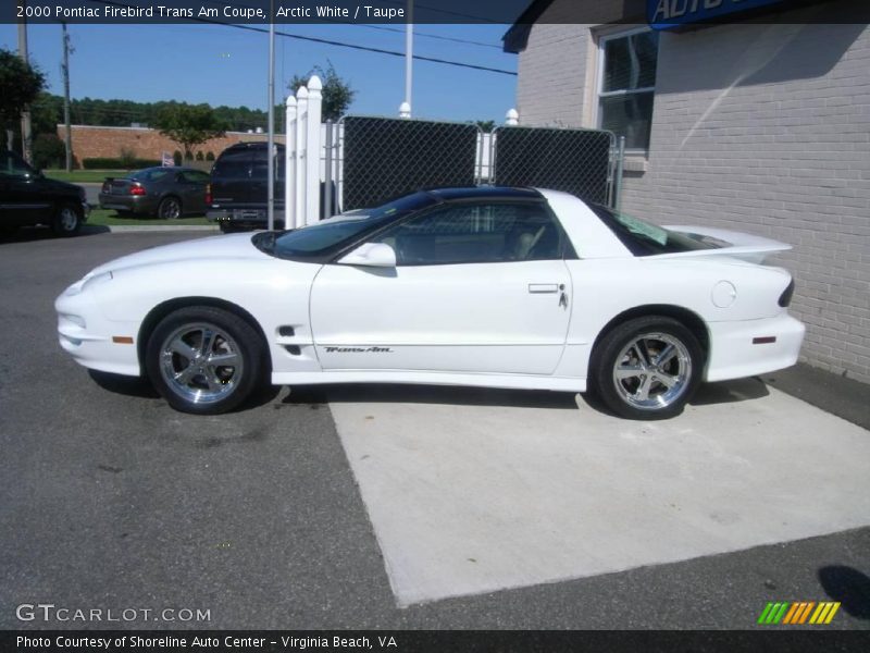 Arctic White / Taupe 2000 Pontiac Firebird Trans Am Coupe