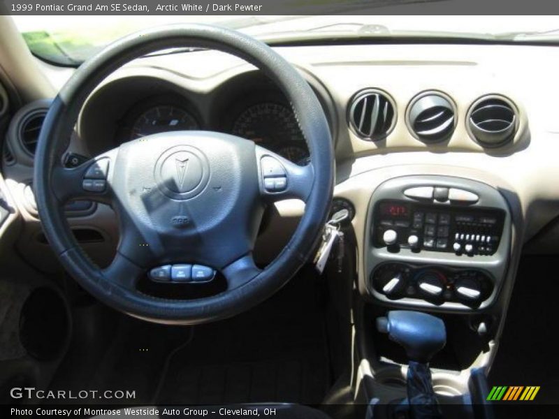 Arctic White / Dark Pewter 1999 Pontiac Grand Am SE Sedan