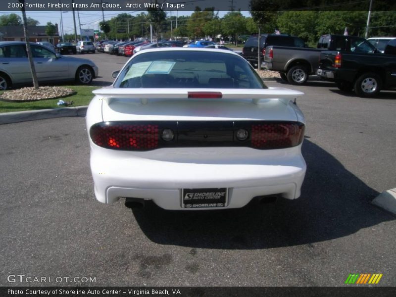 Arctic White / Taupe 2000 Pontiac Firebird Trans Am Coupe