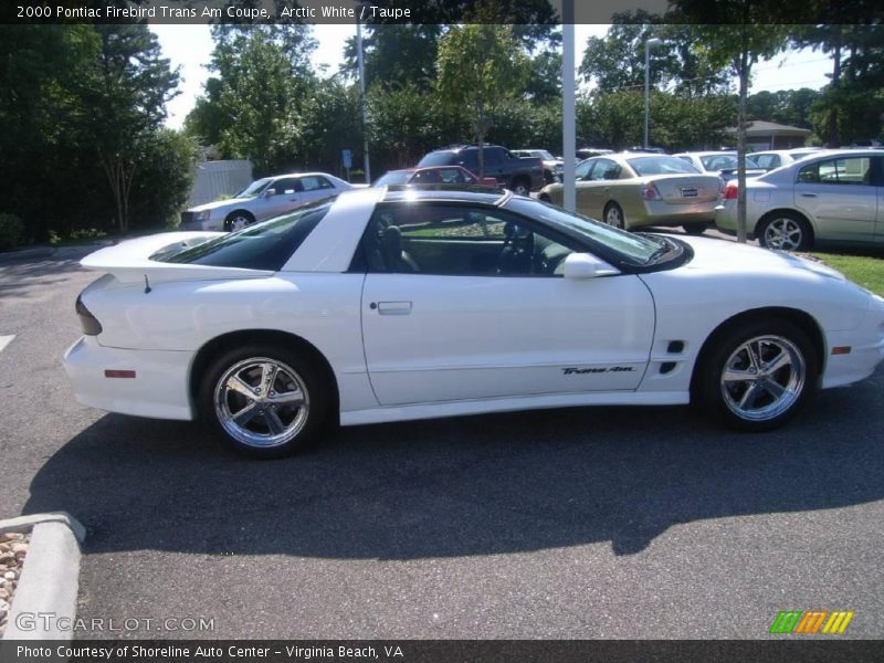 Arctic White / Taupe 2000 Pontiac Firebird Trans Am Coupe