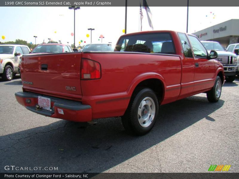 Apple Red / Graphite 1998 GMC Sonoma SLS Extended Cab