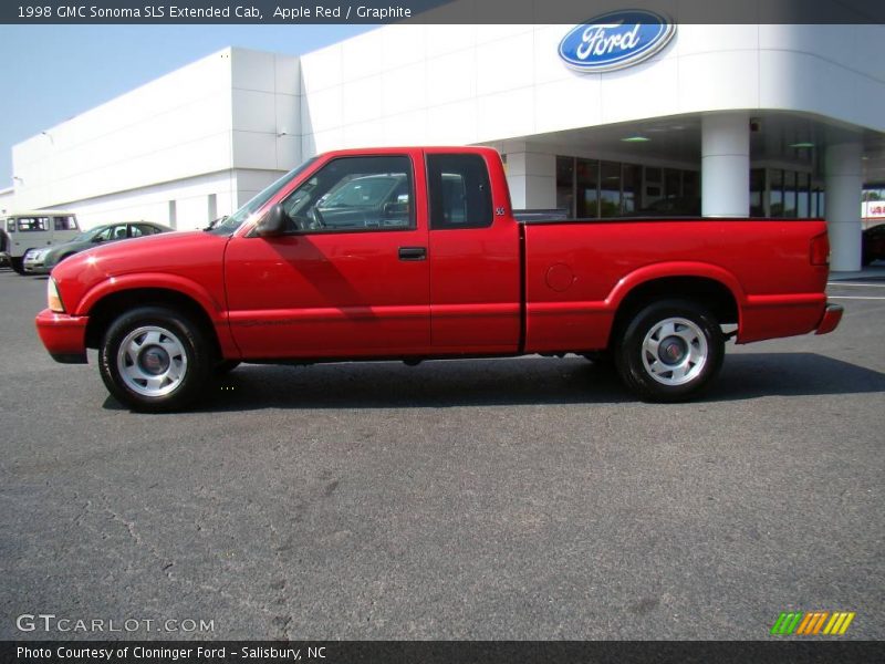 Apple Red / Graphite 1998 GMC Sonoma SLS Extended Cab