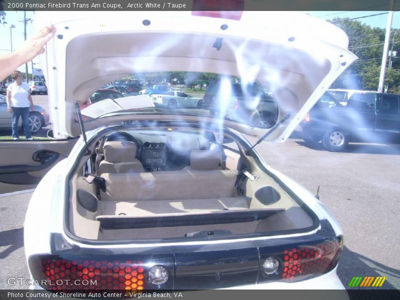 Arctic White / Taupe 2000 Pontiac Firebird Trans Am Coupe
