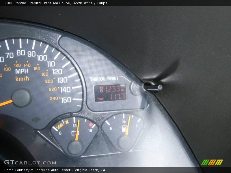Arctic White / Taupe 2000 Pontiac Firebird Trans Am Coupe