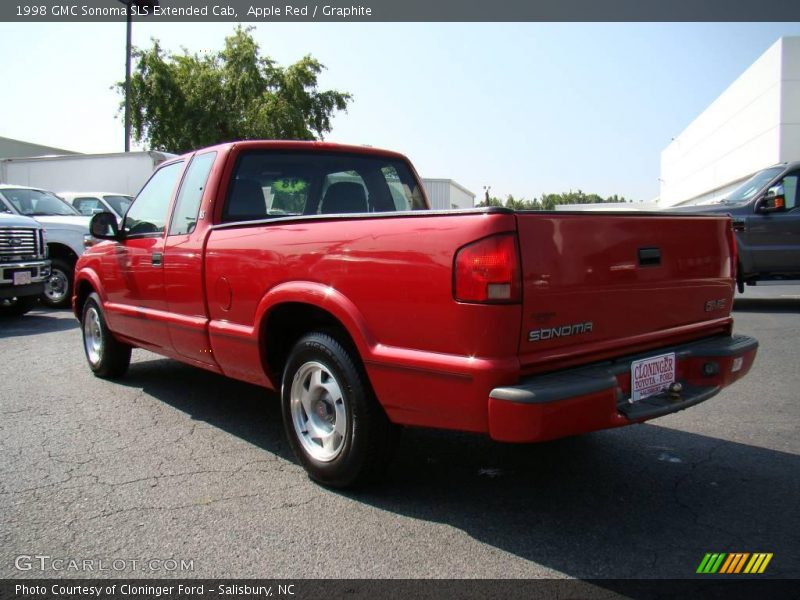 Apple Red / Graphite 1998 GMC Sonoma SLS Extended Cab