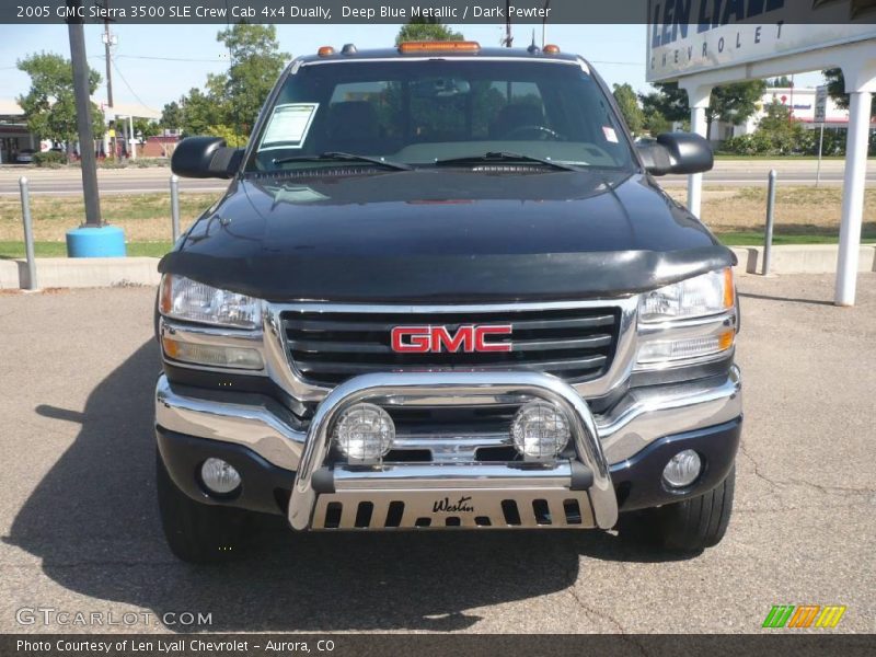 Deep Blue Metallic / Dark Pewter 2005 GMC Sierra 3500 SLE Crew Cab 4x4 Dually