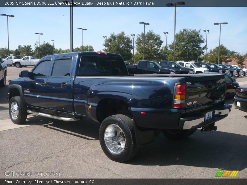 Deep Blue Metallic / Dark Pewter 2005 GMC Sierra 3500 SLE Crew Cab 4x4 Dually