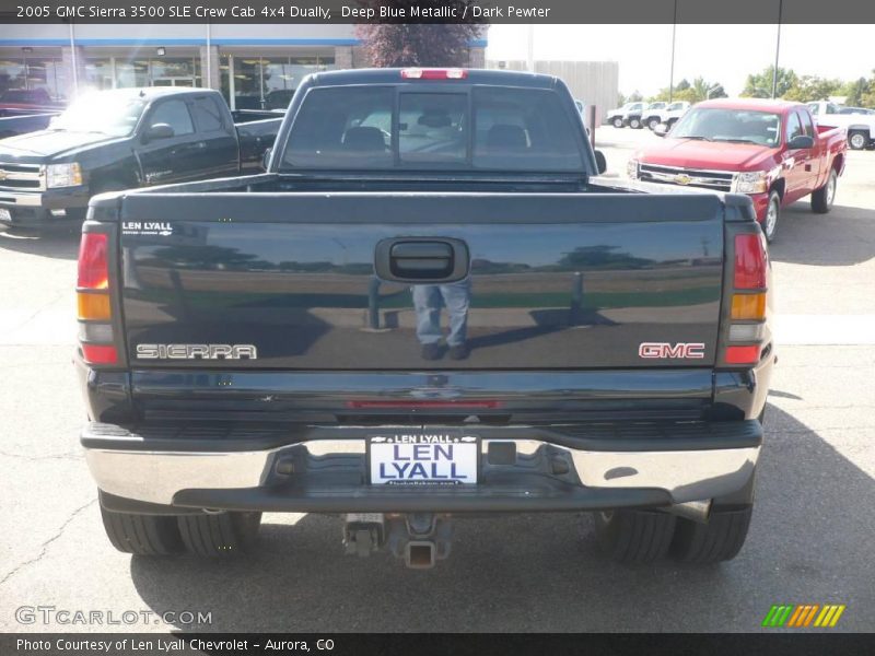 Deep Blue Metallic / Dark Pewter 2005 GMC Sierra 3500 SLE Crew Cab 4x4 Dually