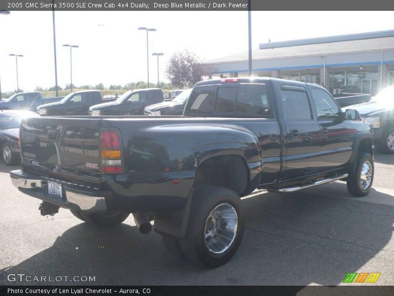Deep Blue Metallic / Dark Pewter 2005 GMC Sierra 3500 SLE Crew Cab 4x4 Dually